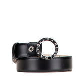 ブルガリ ブルガリブルガリ ベルト サイズ:44/110 ブラック レザー レディース BVLGARI 【中古】